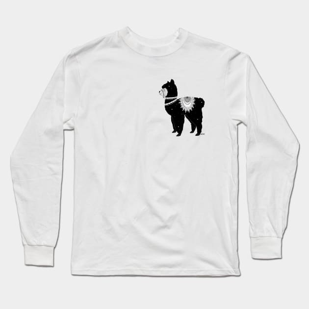 llama Long Sleeve T-Shirt by MOKO